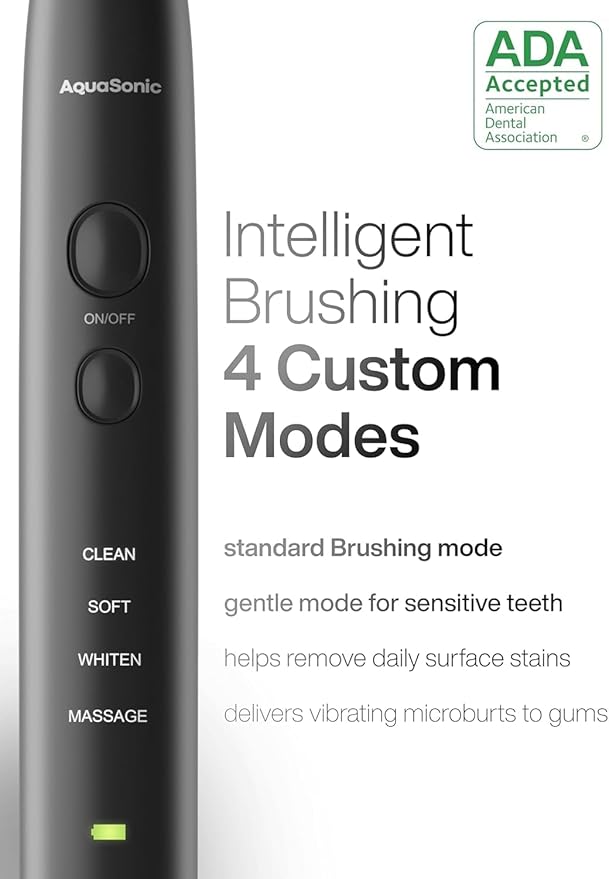Aquasonic Black Series Ultra Whitening Toothbrush – ADA Accepted Electric - Image 4