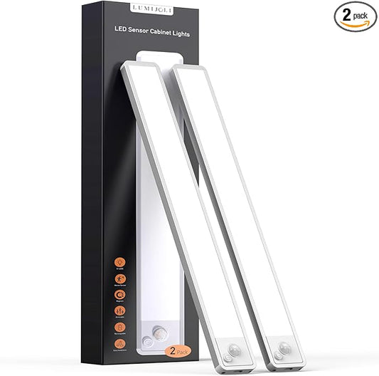 LUMIJOLI 2 Pack Under Cabinet Lighting Wireless 10inch LED Motion Sensor by Unknown