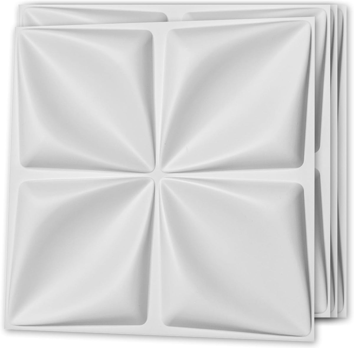 Art3d 19.7" x 19.7" 3D Wall Panels Lucky Leaves PVC Wall Panel