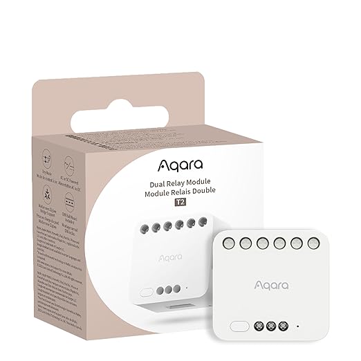 Aqara Dual Relay Module T2, Smart Relay Switch Dry Contact Mode by Aqara