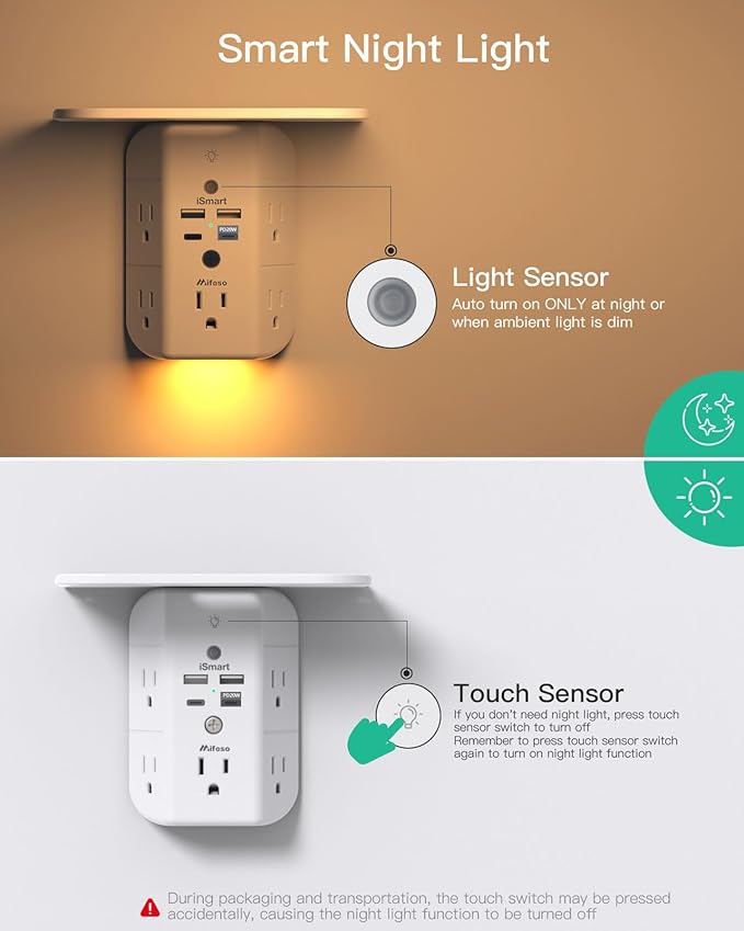 PD20W Wall Outlet Extender, Outlet Splitter - Image 3