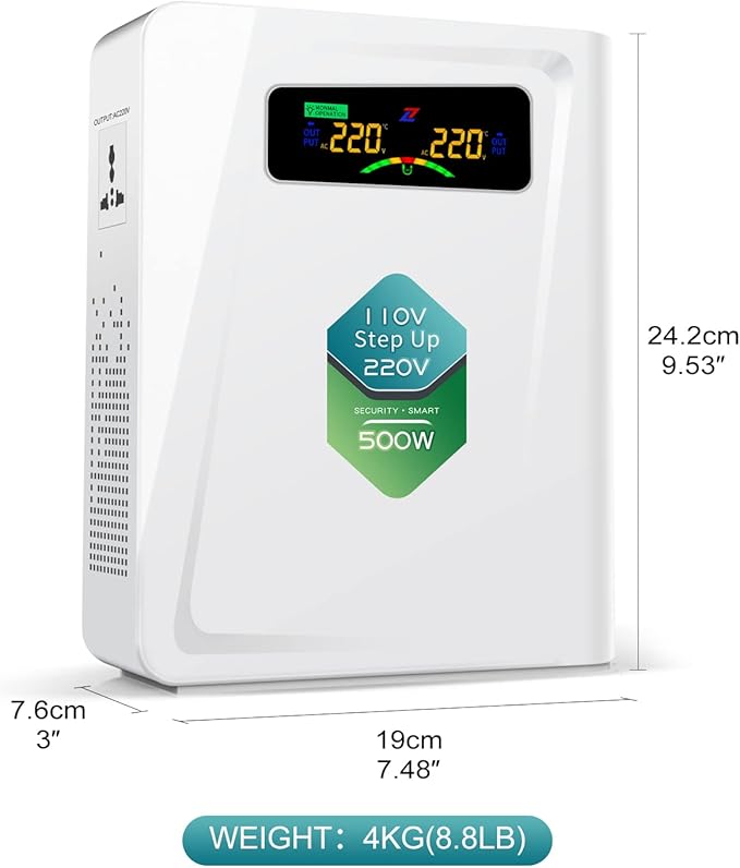 Voltage Converter 110 to 220 Step Up Transformer 500W, No Noise, Ten Protection - Image 3