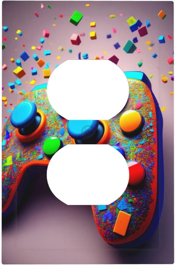 Bvtewkhz Videos Game Controller Duplex Outlet Decorative Light Switch Covers by Unknown