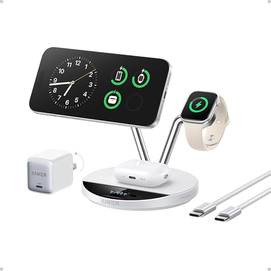 Anker Prime MagSafe Charger Compatible, 3-in-1 Charging Station, Qi2 25W by Anker