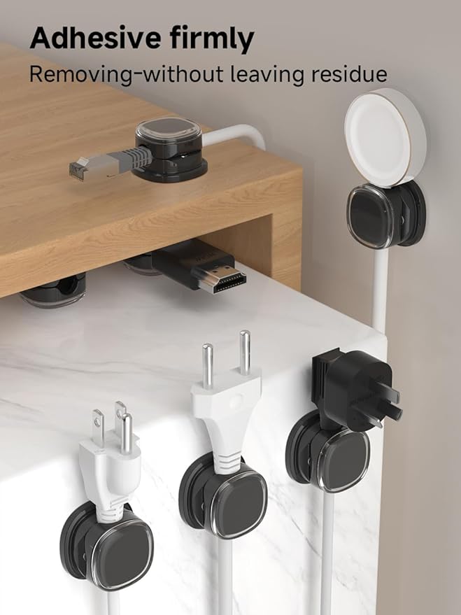 Magnetic Cable Clips, Adjustable Cord Holder Management, Adhesive Wire Keeper - Image 8