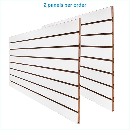 SSWBasics 4ft x 2ft Horizontal White Slatwall Panels Easy Organizer - Image 6