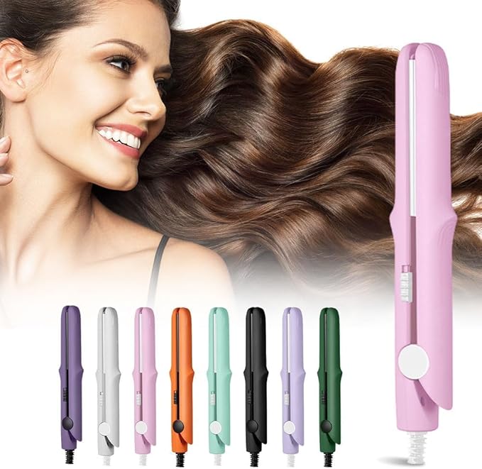 2 in 1 Mini Dual Purpose Curling Iron, 2026 New Portable Curling Wand & Flat by Fiopet