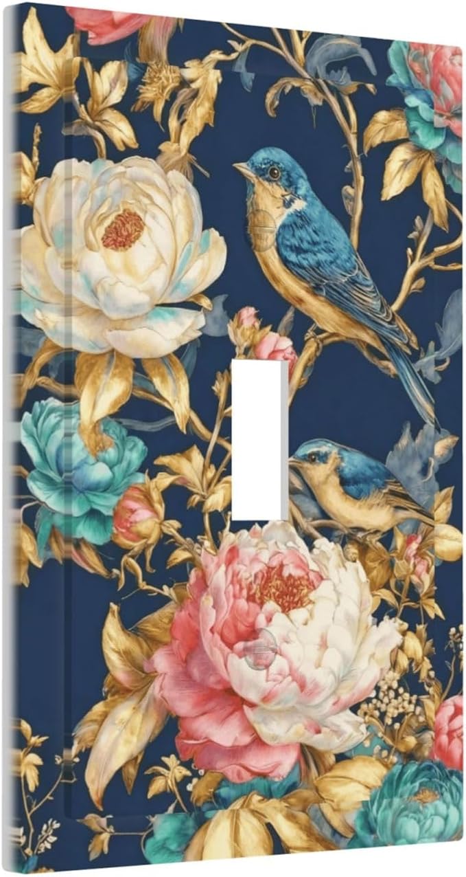 Bvtewkhz Floral Birds Morris 1 Gang Single Toggle Decorative Outlet Covers - Image 2