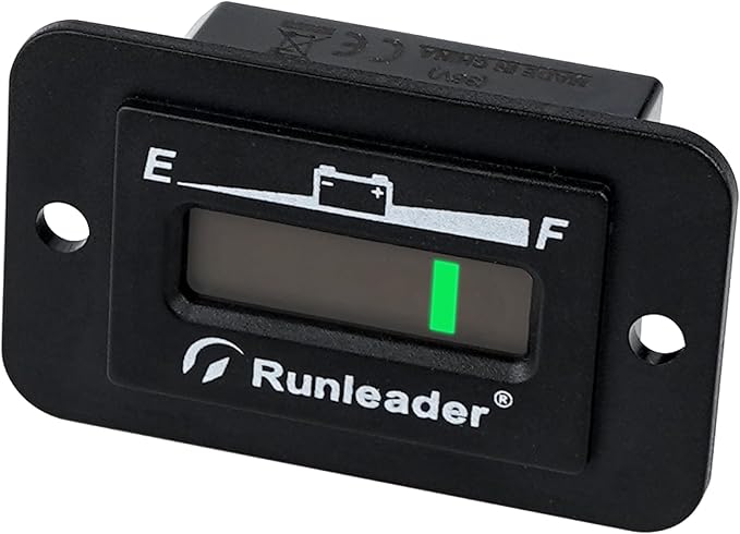 Runleader LED Battery Level Monitor, Charge and Discharge Display- Only Suitable by Runleader