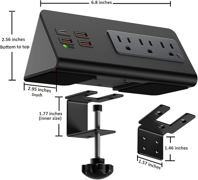 Upgraded Version Edge Mount Power Strip - Image 2