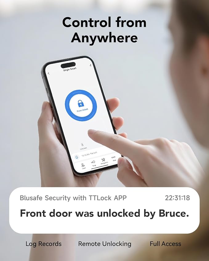 Blusafe Electronic Smart Door Lock Fingerprint Door Lock - Image 5