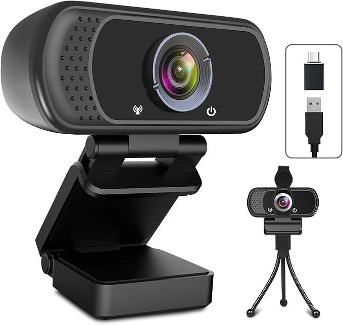 USB C Webcam for Switch 2 / PC: 1080P HD Web Cam by ToLuLu