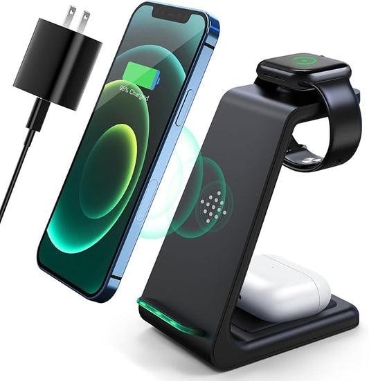 3 in 1 Wireless Charging Station, 2026 Upgraded Fast Desk Charger Station by LABJOB
