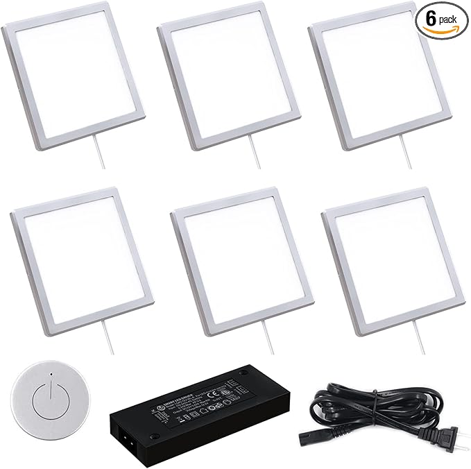VST Under Cabinet Mini Panel Lighting 6PCS 3.94inch 12V 2.5W by VSTLighting
