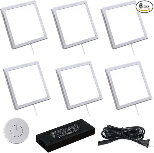 VST Under Cabinet Mini Panel Lighting 6PCS 3.94inch 12V 2.5W by VSTLighting