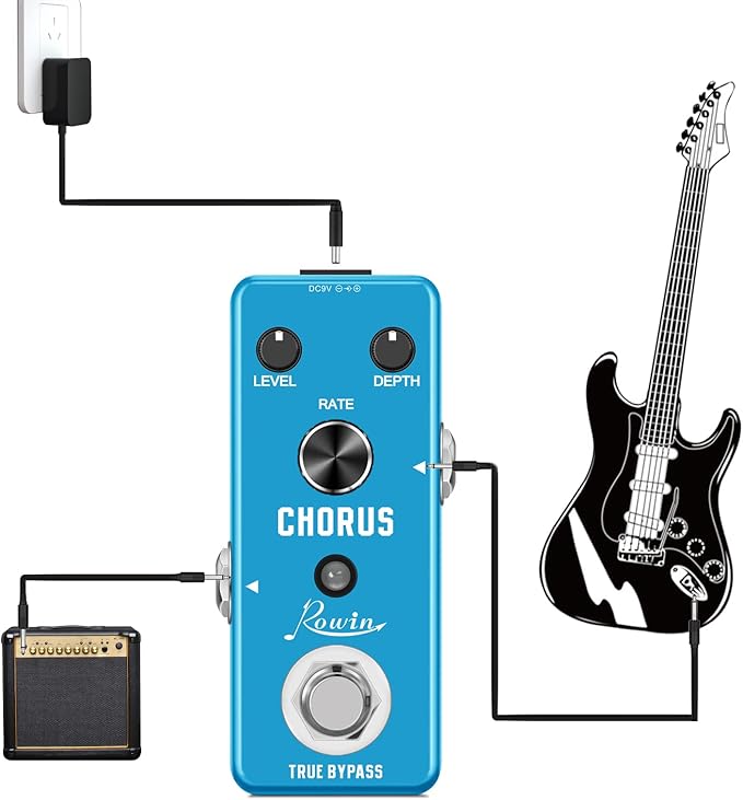 Rowin Analog Chorus Pedal for Electric Guitar Bass True Bypass LE-304 - Image 6
