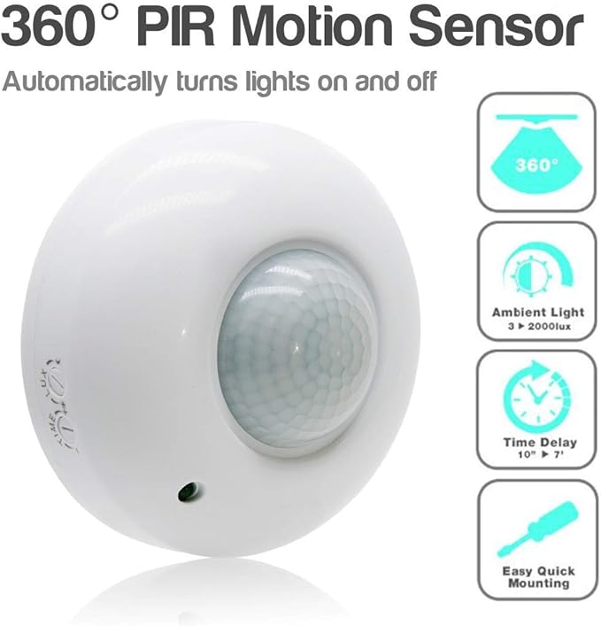 Sensky 360 Degree Ceiling Mount Occupancy Sensor, 110-240V PIR Motion Sensor - Image 2