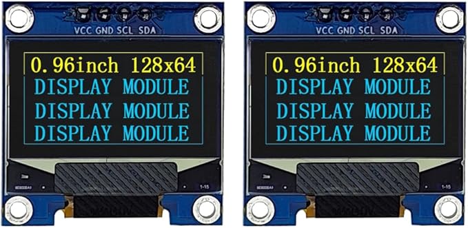 Haldzemo 0.96" OLED Display Module I2C IIC Serial 128X64 SSD1306 LCD Screen VCC by Haldzemo