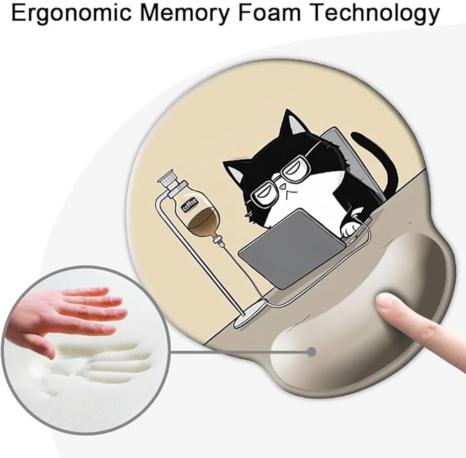 Ergonomic Mouse Pad with Wrist Support, Mouse Pad with Wrist Rest, Relieve - Image 4