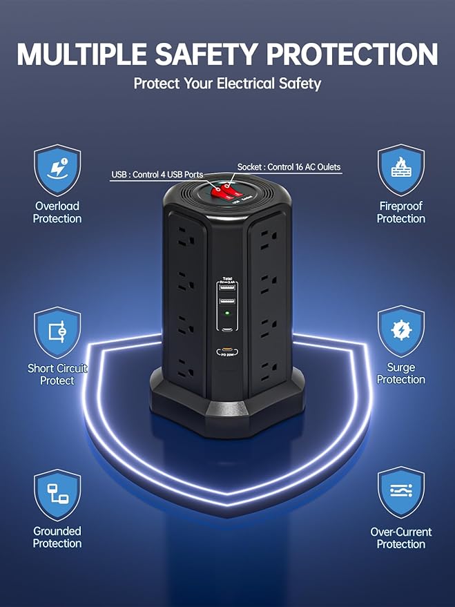 Surge Protector Power Strip - Image 5