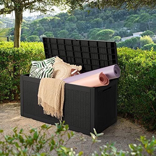 devoko 100 gallon resin waterproof outdoor storage box, close-up detail