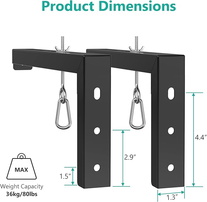 WALI Universal Projector Screen Ceiling Mount, Wall Hanging Mount L-Brackets - Image 4