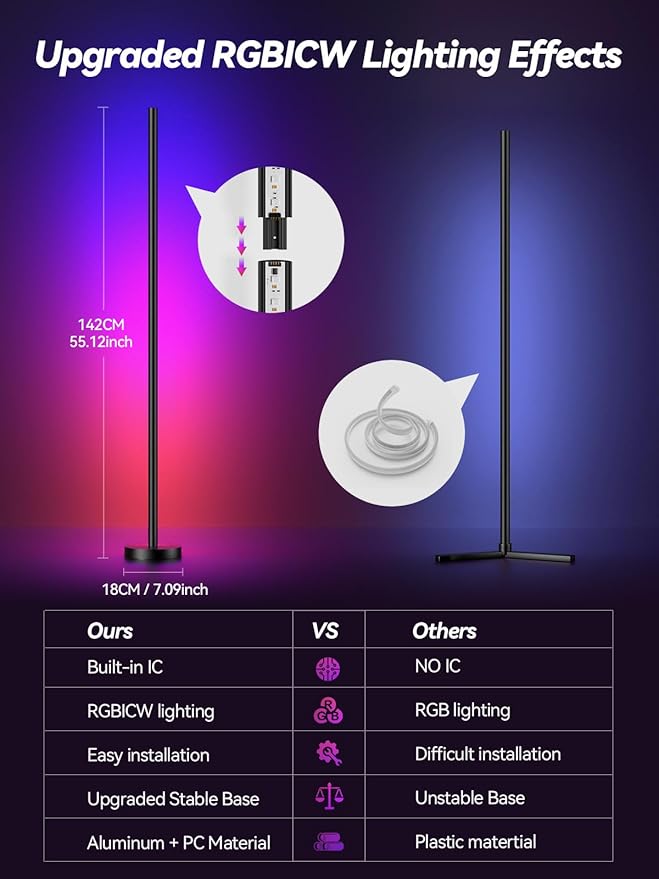 Corner Floor Lamp, LED Corner Lamp - Image 4