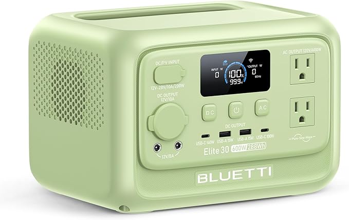 BLUETTI Elite 30 V2 Portable Power Station, 288Wh LiFePO4 Battery by BLUETTI