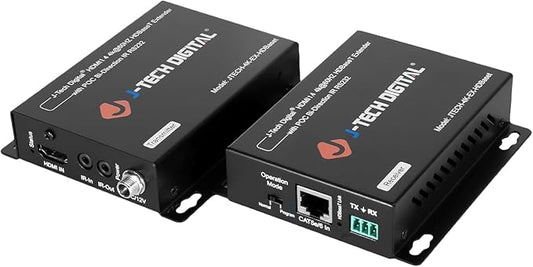 J-Tech Digital 4K HDBaseT HDMI Extender Over Cat5e/6 Ethernet up to 230ft 130ft by J-TechDigital