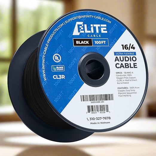 Elite 16/4 Speaker Wire 100ft, UL Listed, - Image 9