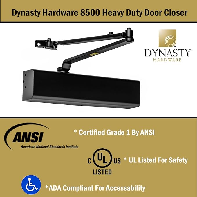 Dynasty Hardware Door Closer, Grade 1 Heavy Duty Commercial Hydraulic Closer - Image 6