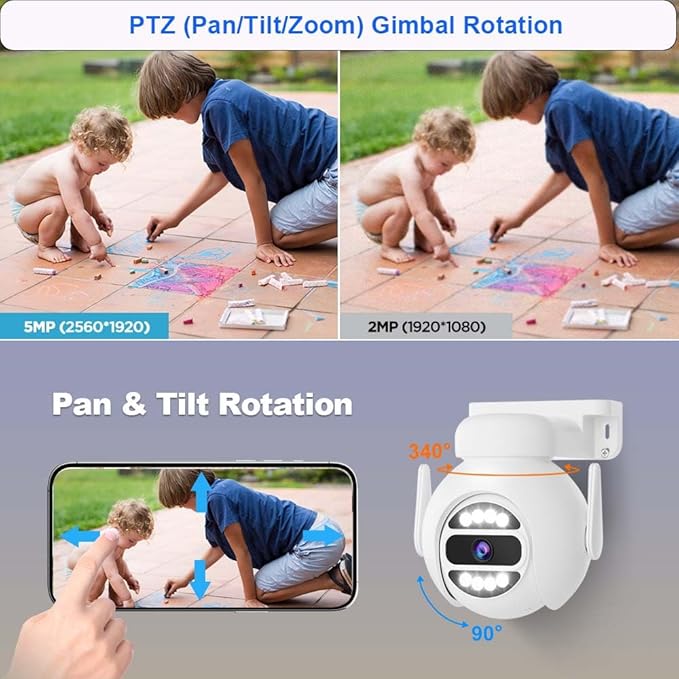 8CH Plug&Play Wireless Cameras for Home Security, 4x1920P 5MP IP67 IR&Full - Image 5
