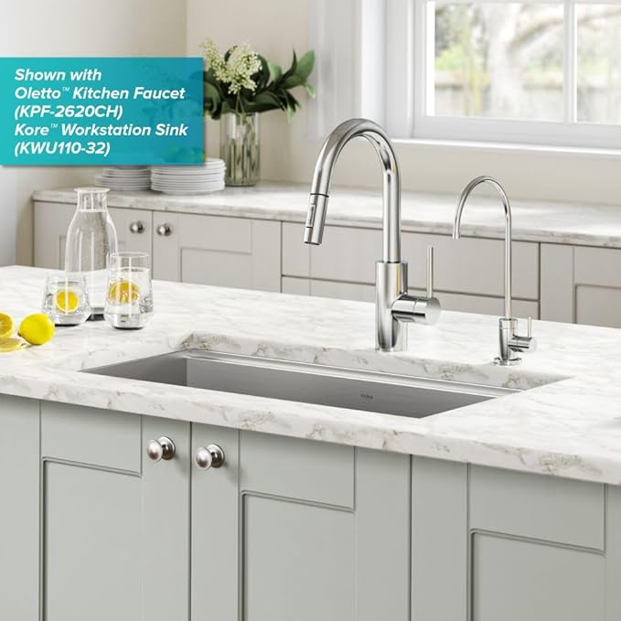 KRAUS Purita 100% Lead-Free Kitchen Water Filter Faucet in Chrome - Image 6