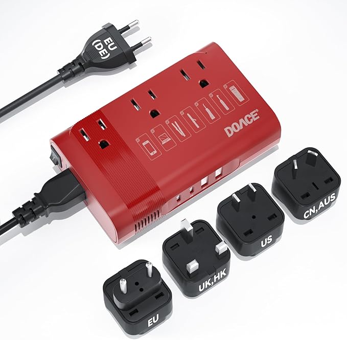 DOACE 350W Voltage Converter, Ai 220V to 110V Converter and 50Hz to 60Hz by DOACE