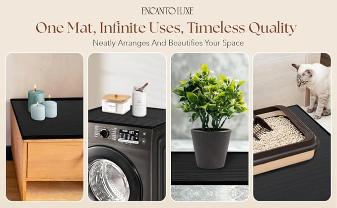 2 PC Washer and Dryer Topper Protector Mat 25"x25", Laundry Washing Machine Top - Image 8