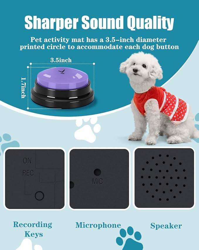 Dog Buttons for Communication, 30s Voice Recording Speaking Button Pet Speech - Image 5