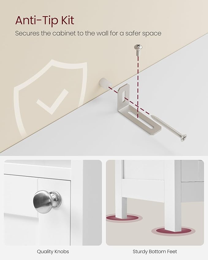 VASAGLE Tall Storage Cabinet - Image 7