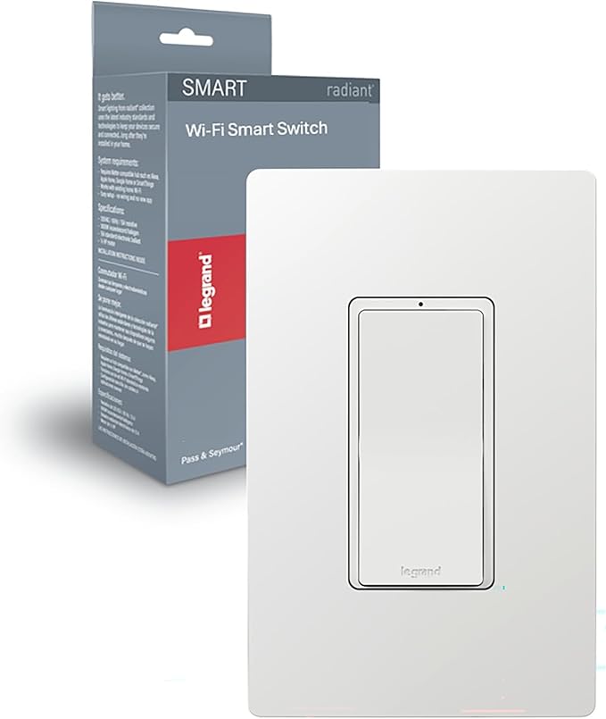 Legrand Wi-Fi Matter Smart Switch, Effortless Setup, Enhanced Compatibility by Legrand-PassSeymour