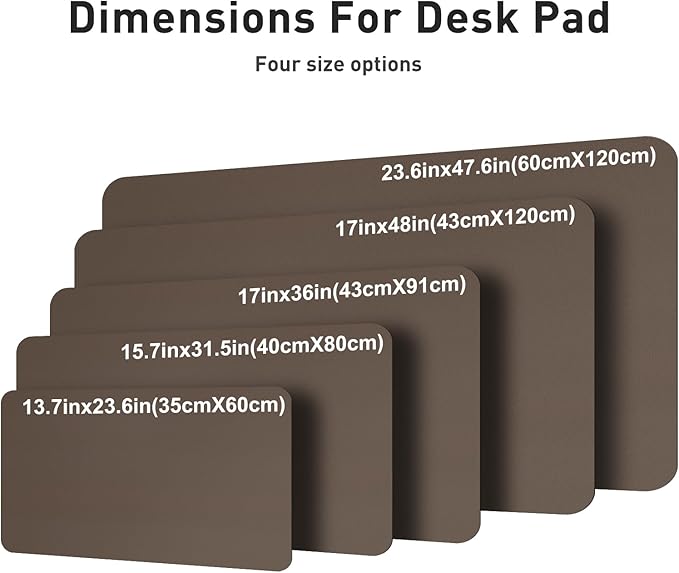 Aothia Leather Desk Pad Protector, Large Mouse Pad, Office Mat, Non-Slip PU - Image 4