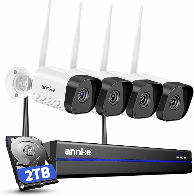 ANNKE Wireless Camera System, 16CH Expandable 4K Security NVR, 2-Way Audio by ANNKE