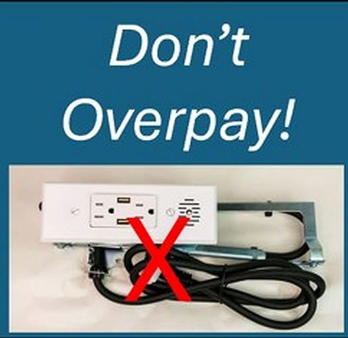 My Tidy Space Low Profile PD30W USB-C 15 Amp in Drawer Docking Station Outlet - Image 3