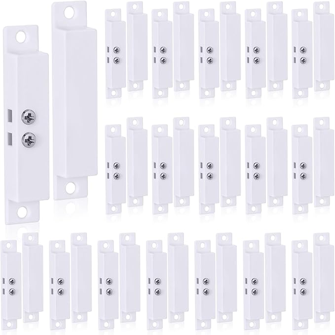 Tellegloww 20 Sets NC Wired Surface Mounted Alarm Magnetic Door Contact Sensor by Tellegloww