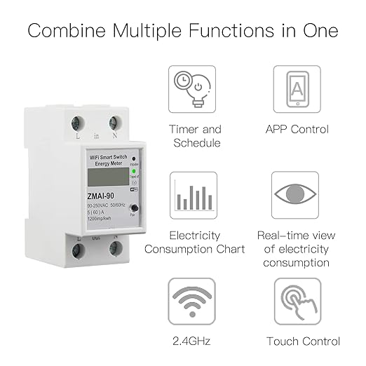 WiFi Smart Energy Monitor Switch Meter, Compatible - Image 2