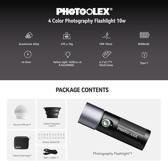 PHOTOOLEX 4 Colors Photography Flashlight - Image 9