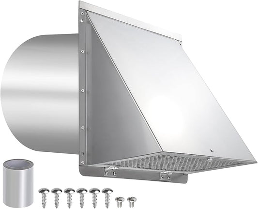 10 Inch Wall Vent Exhaust Vent Cover, Hooded Wall Vent by JYINCPED