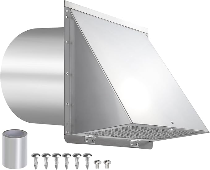 8 Inch Wall Vent, Hooded Wall Vent by JYINCPED