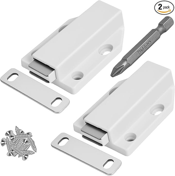 2 Pack Magnetic Push Latch, Heavy Duty Magnetic Touch Latch, by Unknown