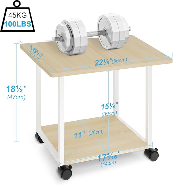 MARTY 22"x15.75" Large Under Desk Printer Stand - Image 4