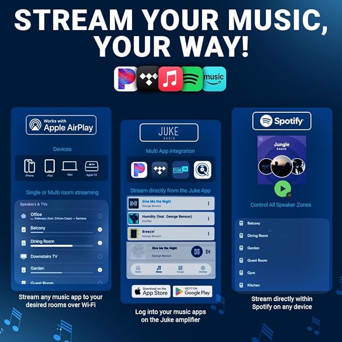Juke-8: 8 Zone Multi-Room Amplifier | Built-in Music Streaming & Wireless App - Image 3