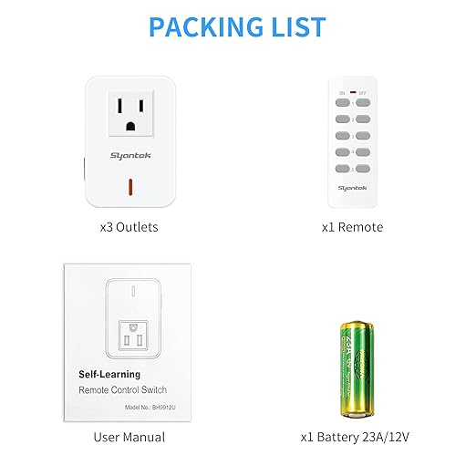 Syantek Remote Control Outlet Wireless Light Switch - Image 9